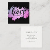 HAAR/goudpenseel (Glamour) Vierkante Visitekaartje (Voorkant / Achterkant)