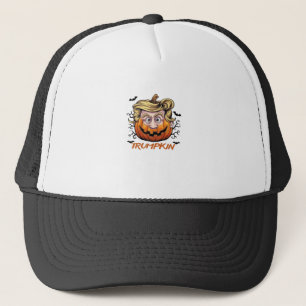 Haar Grappig Pompoen Halloween Boo - Politieke Hum Trucker Pet
