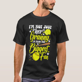 Haar grootste fan Softbal oma van een softbalspele T-shirt