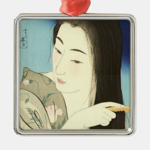 Haar haar haar haar (legante Japanse vrouw) Metalen Ornament