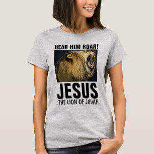 HAAR HEM ROAR! JESUS, LION OF JUDAH T-Shirts