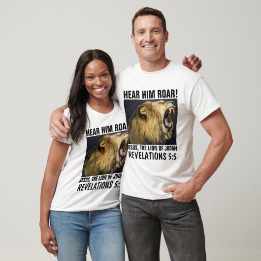 HAAR HEM ROAR! JESUS, LION OF JUDAH T-Shirts (Unisex)