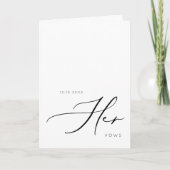 Haar Kaart van de Mutn-minimalistische bruiloft (Voorkant)