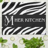 Haar Keuken Zebra Print Handdoek (Gevouwen)