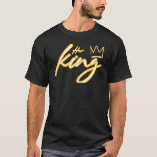 Haar King Neon Typografie T-shirt