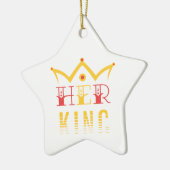 Haar koning keramisch ornament (Links)