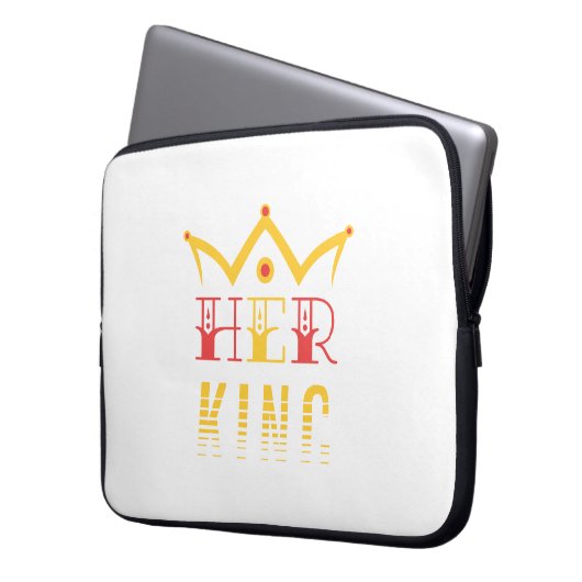 Haar koning laptop sleeve (Voorkant Links)