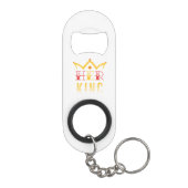 Haar koning mini flessenopener (Achterkant)