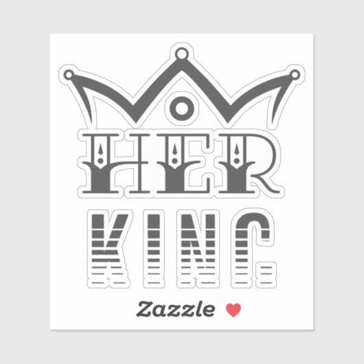 Haar koning sticker (Vel)