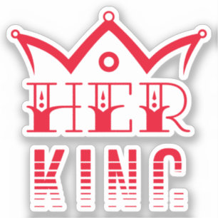 Haar koning sticker