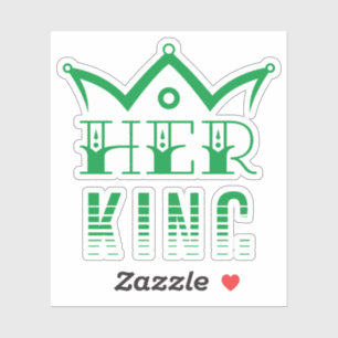 Haar koning sticker