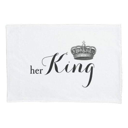 "Haar koning, zijn koningin" V2 Kussensloop set (Voorkant-Links)