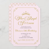 Haar koninklijke schoonheid Gold prinses 5 de verj Kaart (Voorkant / Achterkant)