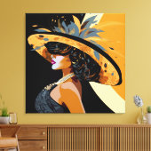 HAAR KROON #1 CANVAS AFDRUK (Insitu (Woonkamer))