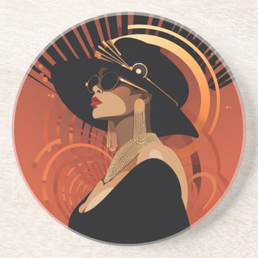 HAAR KROON #3 ZANDSTEEN ONDERZETTER (Voorkant)