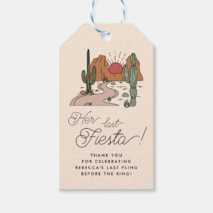 Haar laatste Fiesta Boho Desert Bachelorette Favor Cadeaulabel