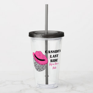 Haar laatste Ride Disco Cowgirl Bachelorette party Acryl Drinkbeker