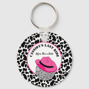 Haar laatste Ride Disco Cowgirl Bachelorette party Sleutelhanger