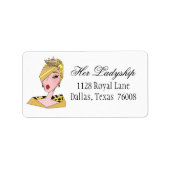 "Haar Ladyship"-Adresetiketten Etiket (Voorkant)