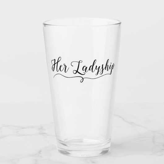 "Haar Ladyship" Glas (Voorkant)