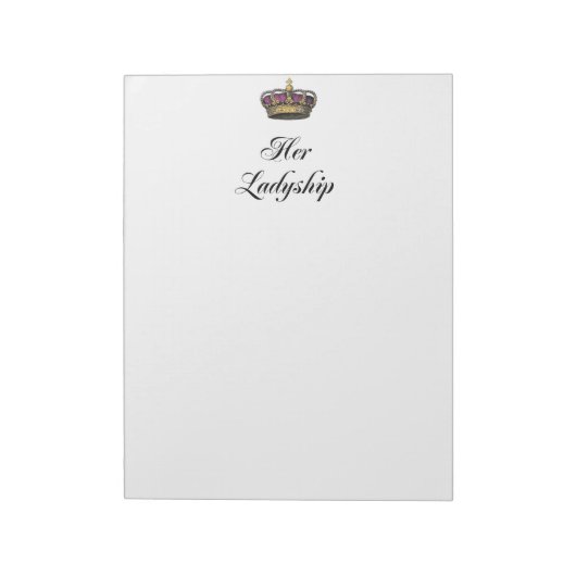 Haar Ladyship Notitieblok (Gedraaid)