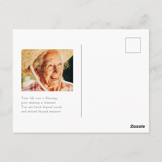 Haar Leven Vieren Moderne Eenvoudige Minimalistisc Briefkaart (Achterkant)