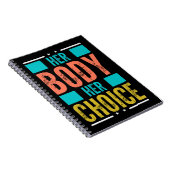 Haar Lichaam Haar Keuze Prochoice Mannen's Onderst Notitieboek (Rechterzijde)