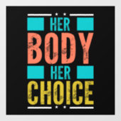 Haar Lichaam Haar Keuze Prochoice Mannen's Onderst Raamsticker (Vel)