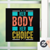 Haar Lichaam Haar Keuze Prochoice Mannen's Onderst Raamsticker (Huis)