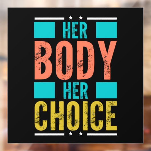Haar Lichaam Haar Keuze Prochoice Mannen's Onderst Raamsticker (Vel 2)