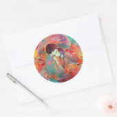 Haar liefde, haar manier ronde sticker (Envelop)