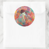 Haar liefde, haar manier ronde sticker (Tas)