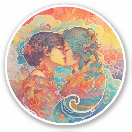 Haar liefde, haar manier sticker (Voorkant)