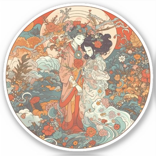 Haar liefde, haar manier sticker (Voorkant)