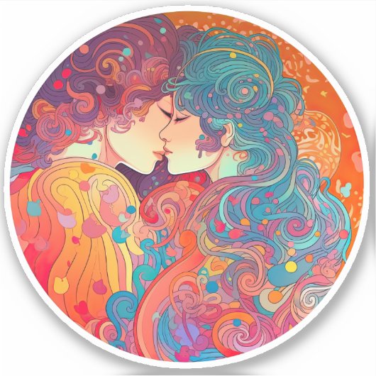 Haar liefde, haar manier sticker (Voorkant)