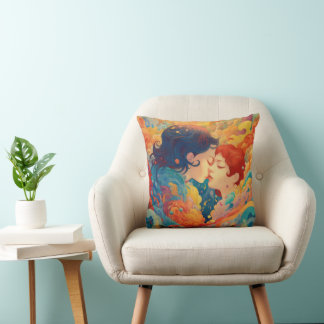 Haar liefde, haar manier | Stijl van lesbische kus Kussen