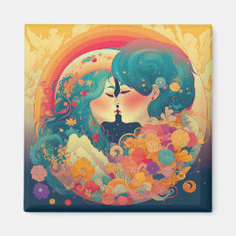 Haar liefde, haar manier | Stijl van lesbische kus Magneet