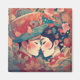 Haar liefde, haar manier | Stijl van lesbische kus Magneet