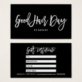 Haar logo elegante typografie cadeaubon visitekaartje (Voorkant /achterkant)