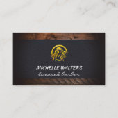 Haar Logo | Lederhout Visitekaartje (Voorkant)