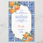 Haar Main Squeeze oranje blauw menukaart (Achterkant)