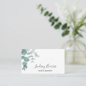 Haar & Makeup Eucalyptus Visitekaartje (Staand voorkant)
