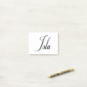 Haar naam is Isla Calligraphy Post-it® Notes (Op bureau)