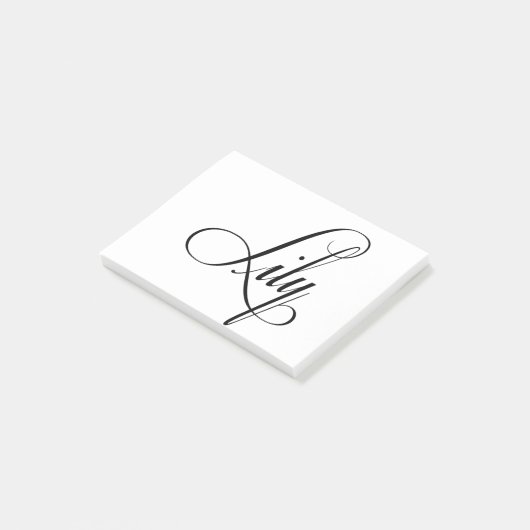 Haar naam is Lily Calligraphy Post-it® Notes (Schuin)