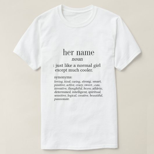 Haar naamdefinitie t-shirt (Design voorkant)