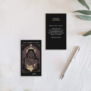 Haar Nagels Make-up Salon Celestial Mystic Tarot Visitekaartje
