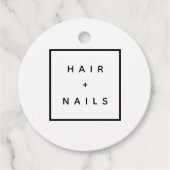 HAAR + NAGELS stylist elegant logo rond label (Voorkant)