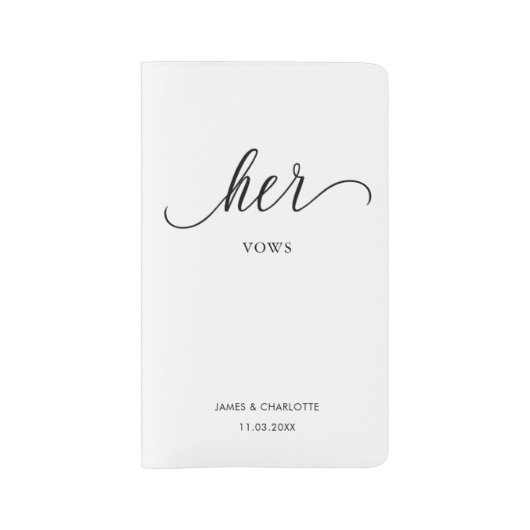 Haar Notitieboek voor het minimalistische script v (Voorkant)