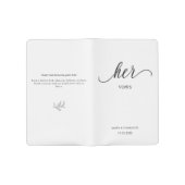 Haar Notitieboek voor het minimalistische script v (Geopend)