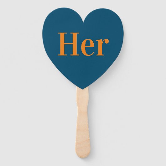 Haar of hem? | bruid bruidegom retro bruiloft spel handwaaier (Voorkant)